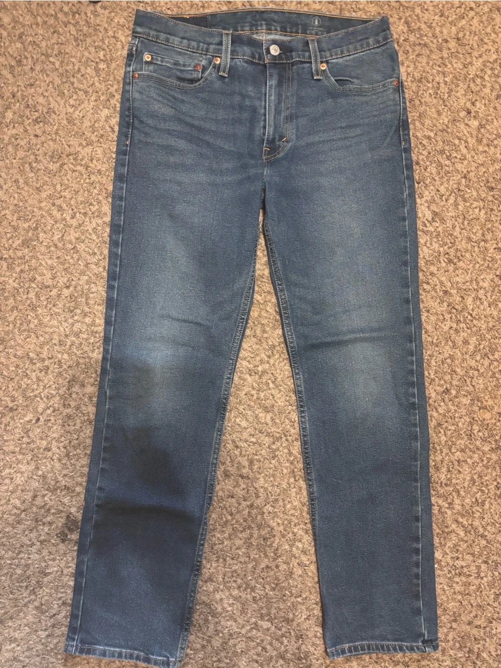 Levi's Men's Blue Relaxed Straight Jeans with Signature Patch 32/30